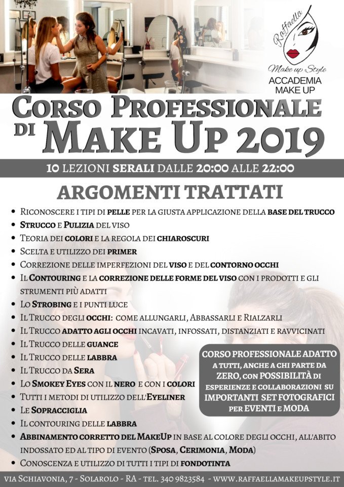Corso Professionale 2019 | Accademia Raffaella Makeup Style